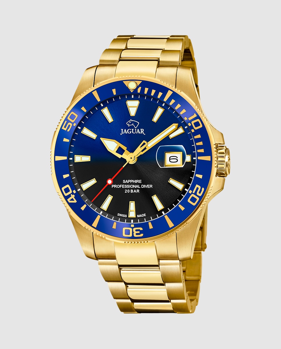 Relógio J877/4 Executive de Aço Dourado Ouro-1