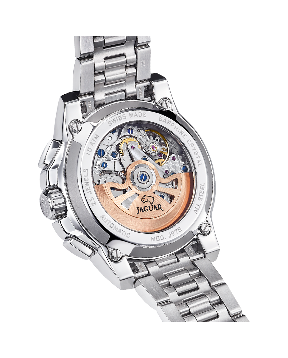 Relógio J978/2 Automático de Aço Prateado Prata-3