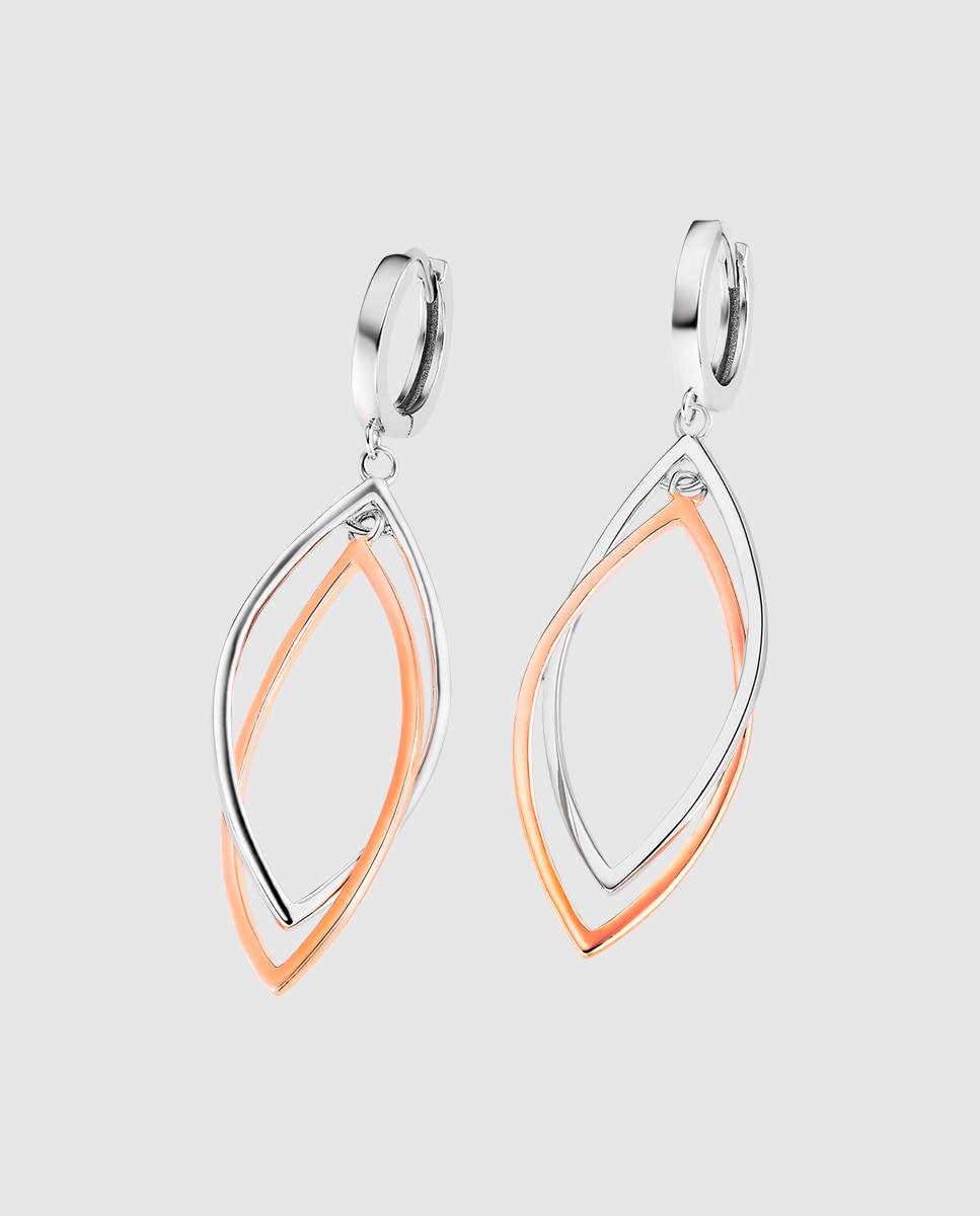 Brincos Lotus Silver Lp3533-4/1 Trendy de Prata com Acabamento Brilhante Prata / Laranja / Carbono-1