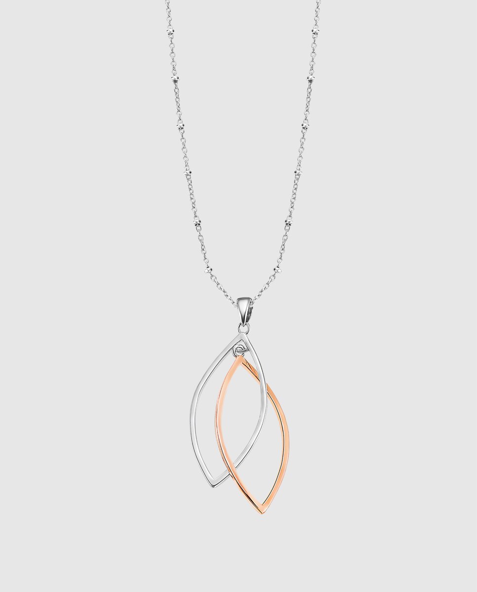 Colar Lotus Silver Lp3533-1/1 Trendy de Prata com Acabamento Brilhante Prata / Laranja / Carbono-1