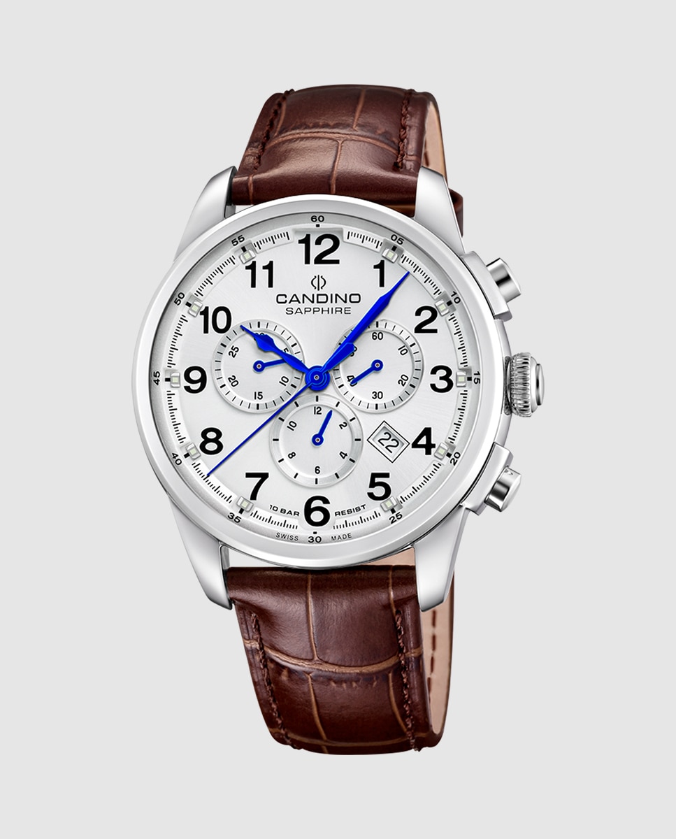Relógio C4745/1 Gents Sport de Pele em Castanho Castanho-1