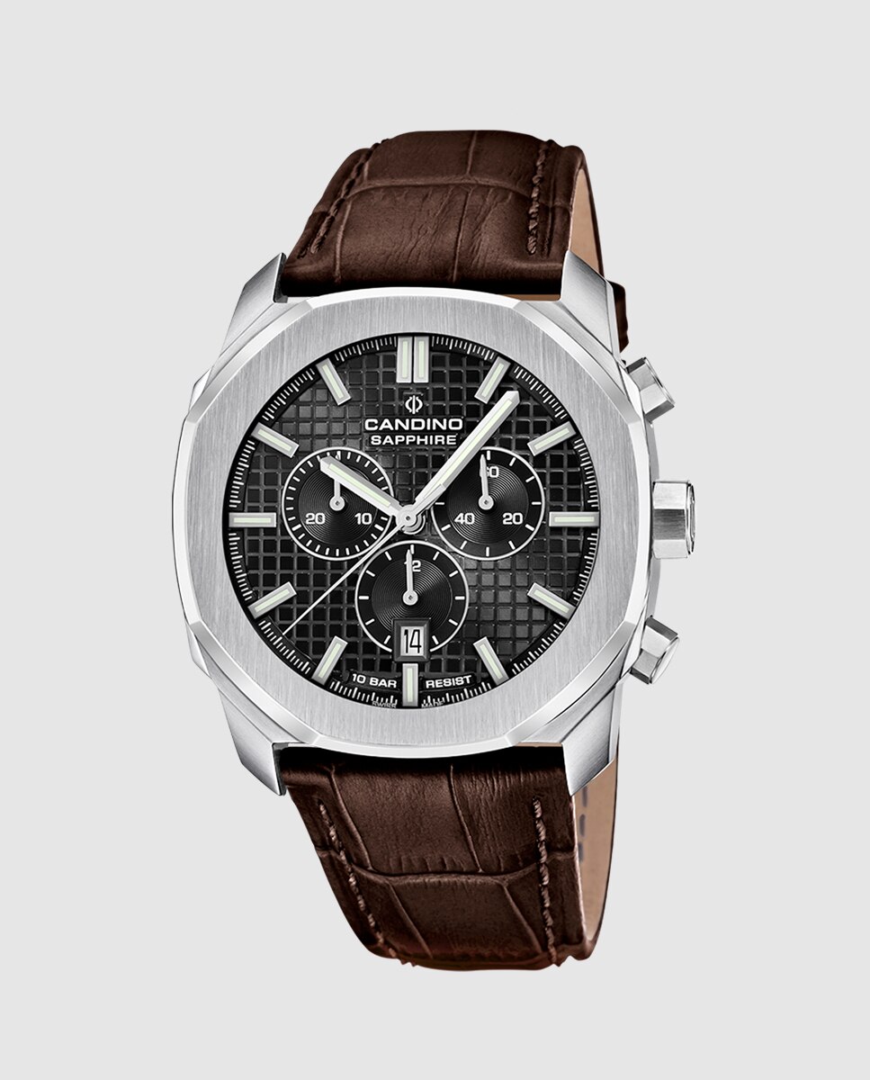 Relógio C4747/4 Gents Sport de Pele em Castanho Castanho-1