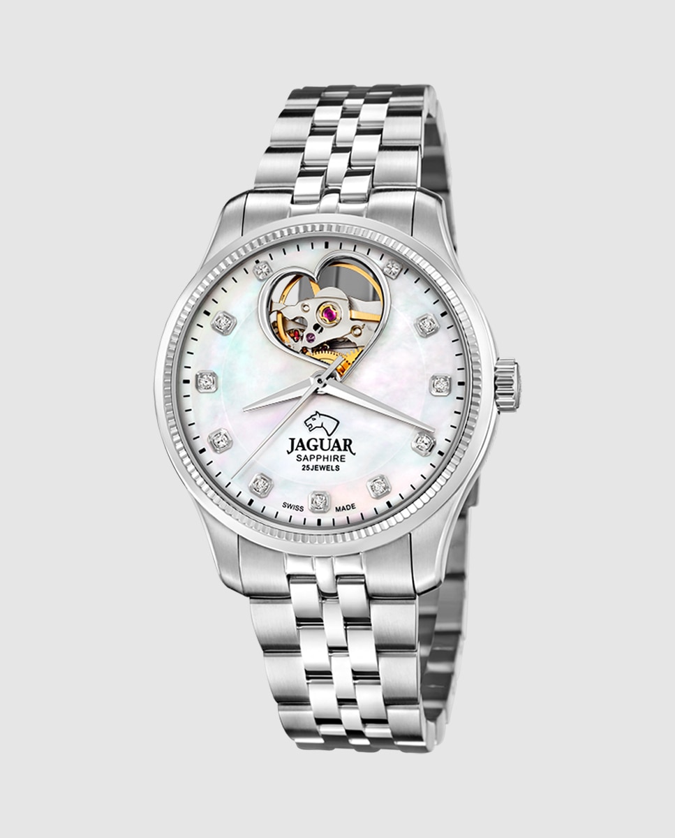 Imagem 0 de Relógio de Mulher J994/1 Swiss Made Automático de Aço Prateado com Bracelete Adicional de Oferta