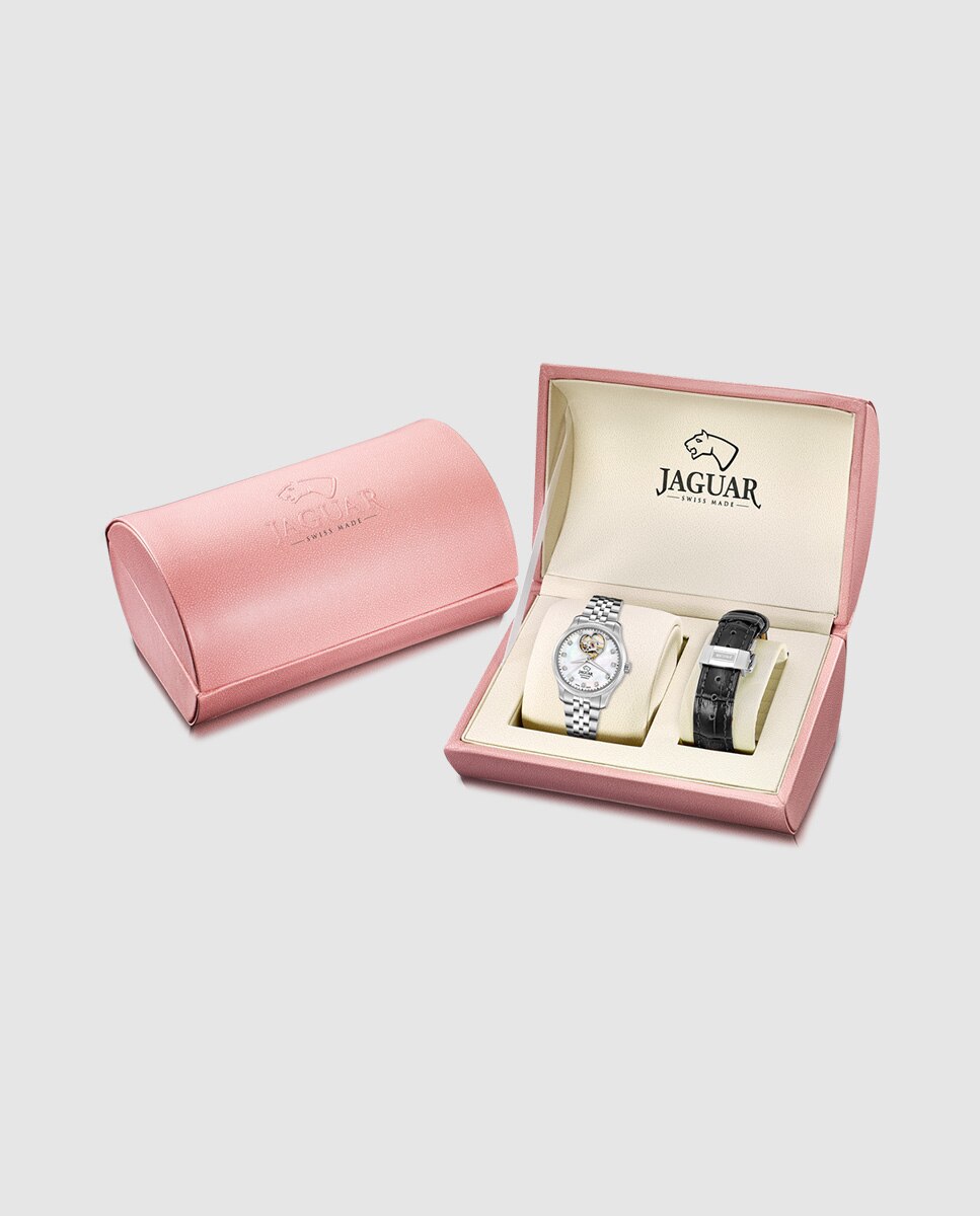 Relógio de Mulher J994/1 Swiss Made Automático de Aço Prateado com Bracelete Adicional de Oferta Prata-2