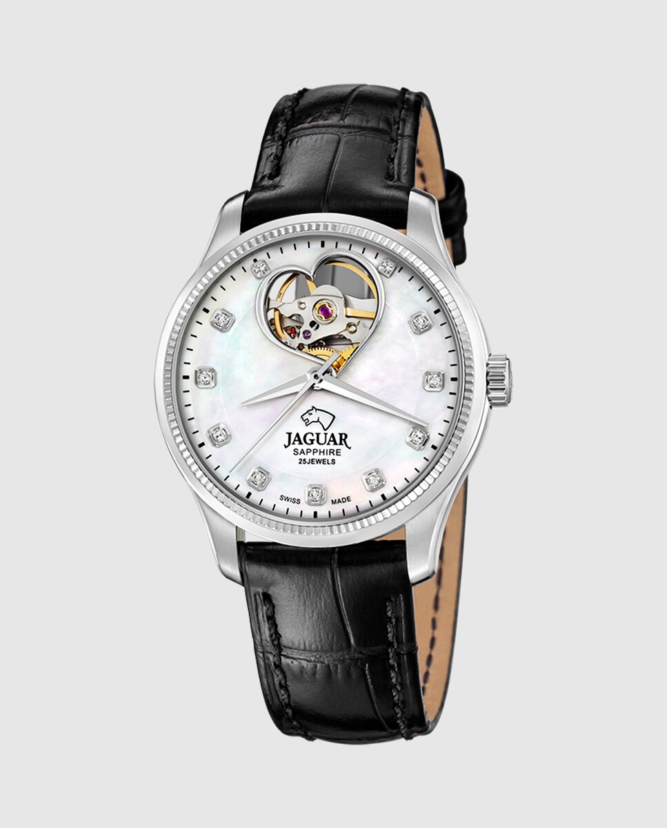 Relógio de Mulher J994/1 Swiss Made Automático de Aço Prateado com Bracelete Adicional de Oferta Prata-3