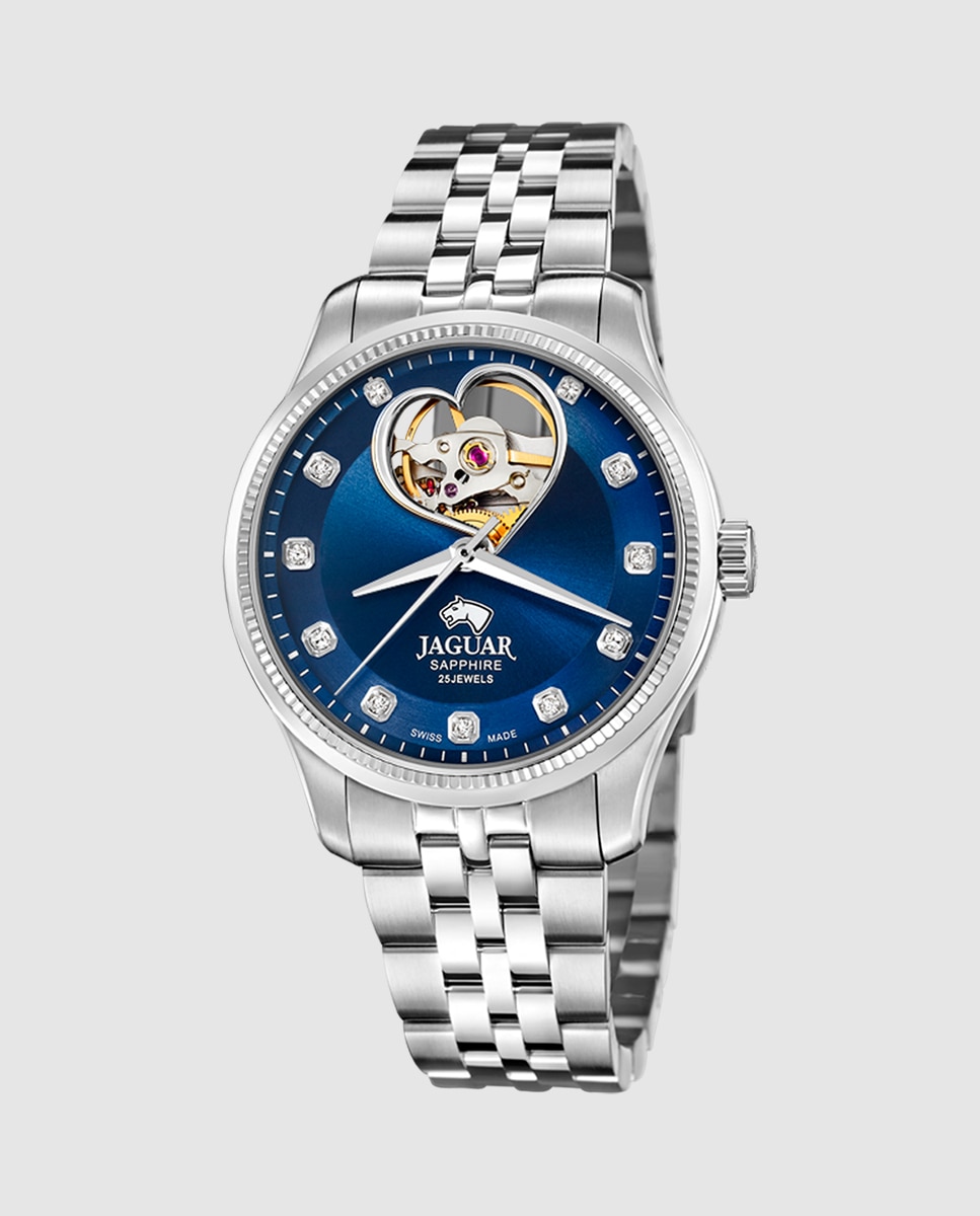 Imagem 0 de Relógio de Mulher J994/2 Swiss Made Automático de Aço Prateado com Bracelete Adicional de Oferta