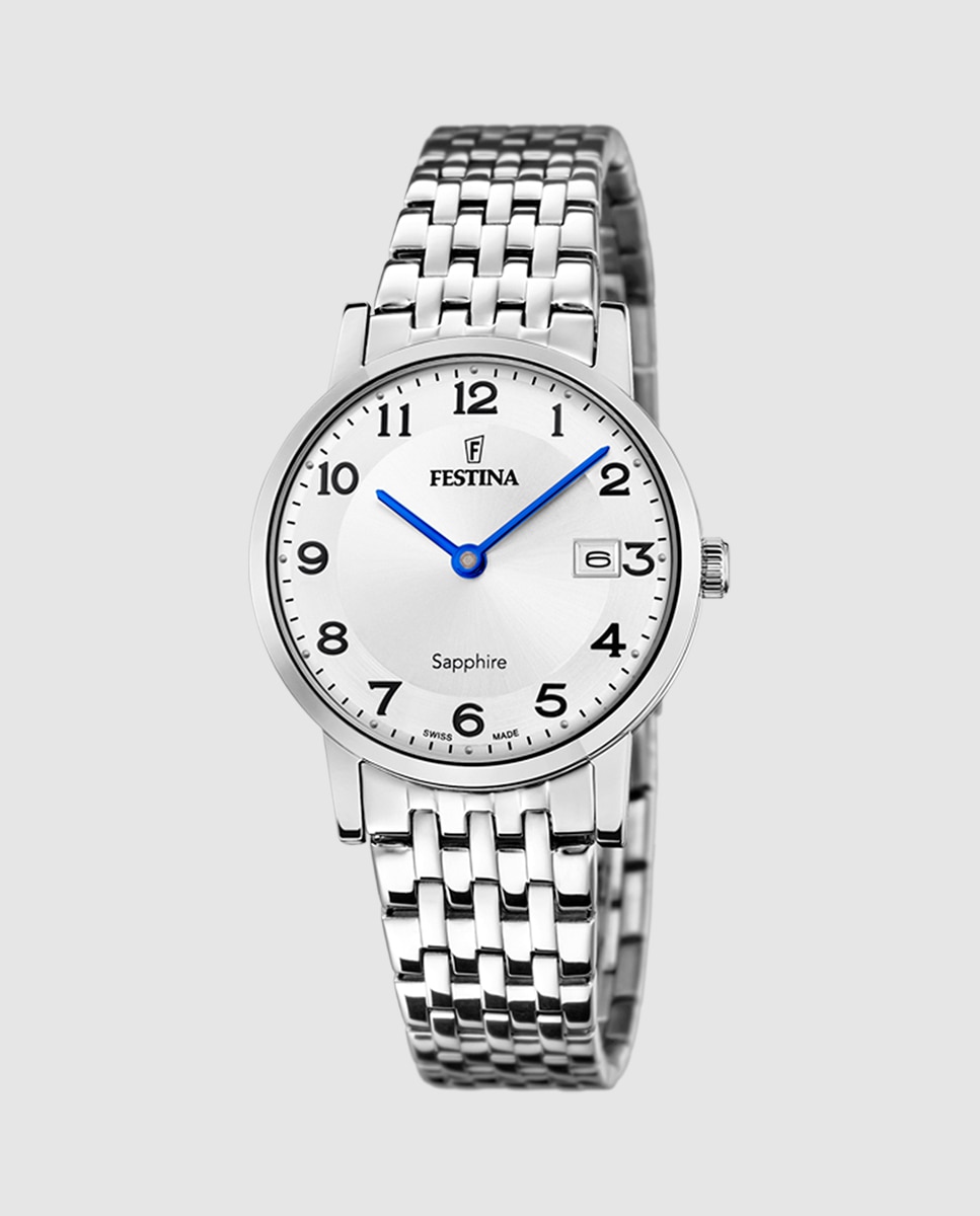 Relógio F20019/4 Swiss Made de Aço Prateado Prata-1