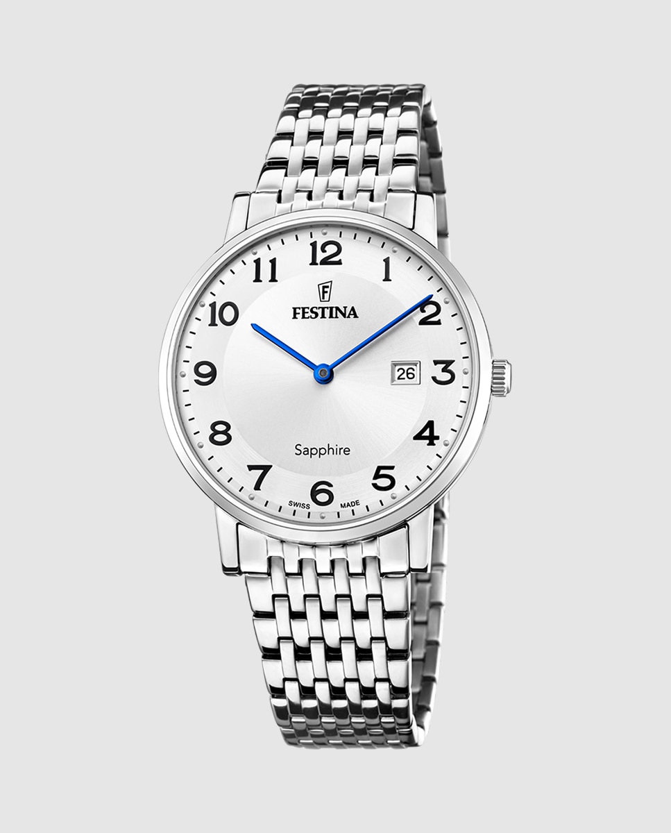 Relógio F20018/4 Swiss Made de Aço Prateado Prata-1