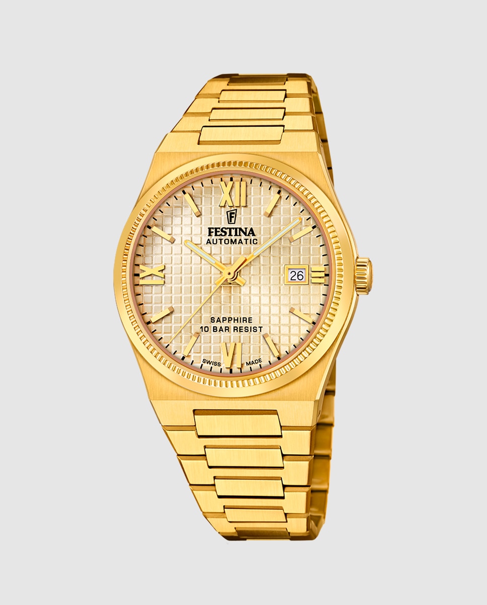 Relógio F20032/2 Swiss Made de Aço em Dourado Ouro-1