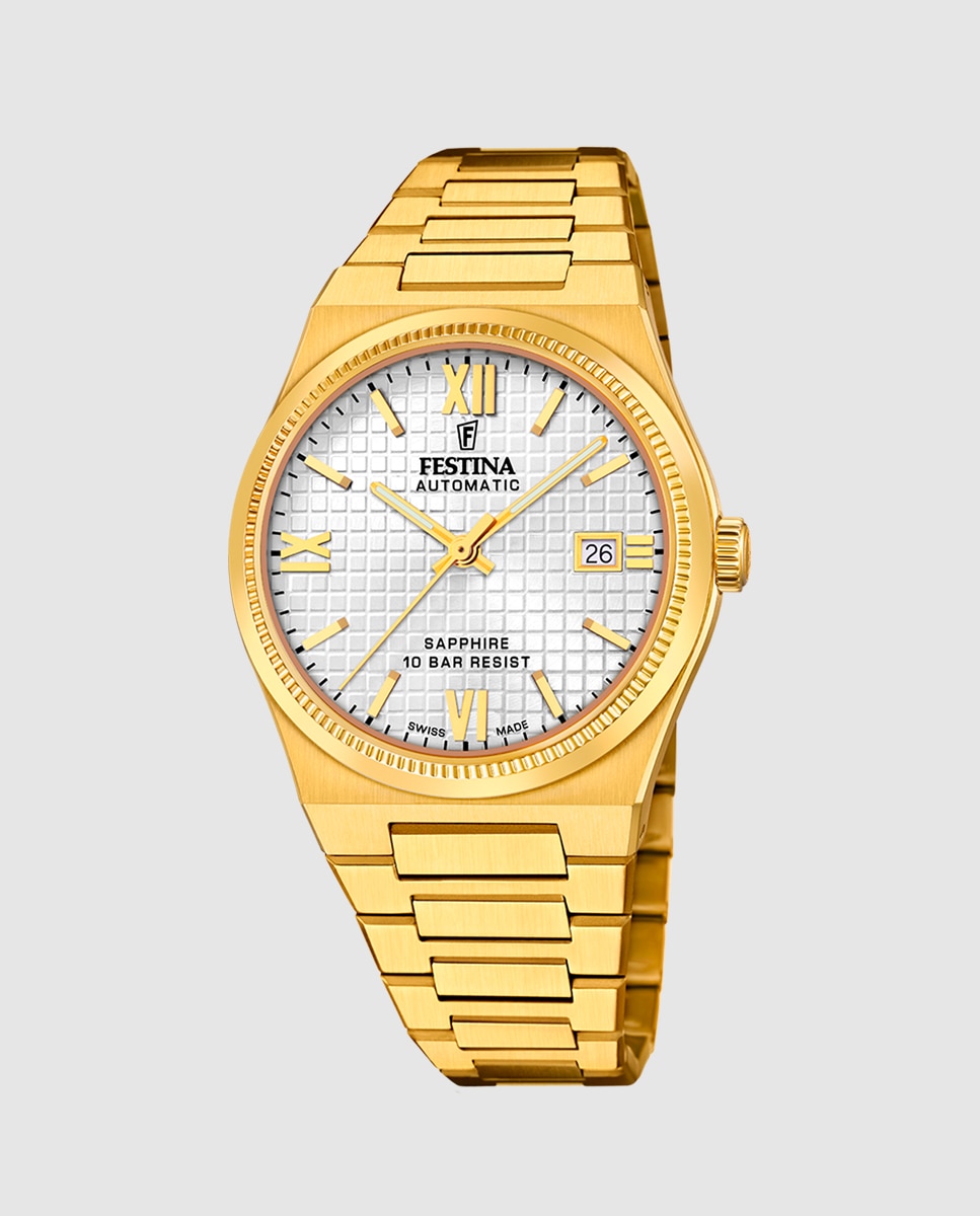 Relógio F20032/1 Swiss Made de Aço em Dourado Ouro-1