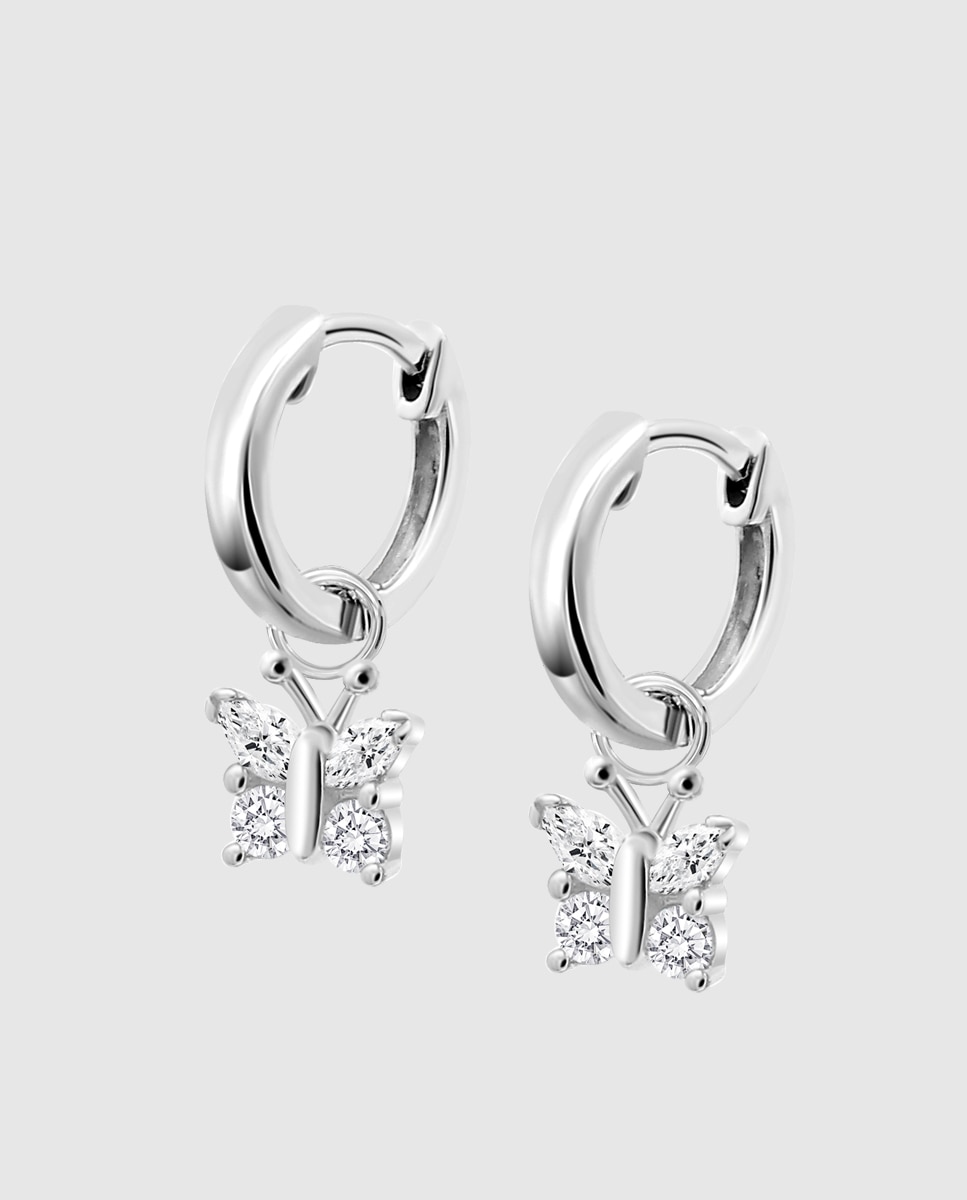 Brincos Lotus Silver Lp3626-4/1 Mystic de Prata com Acabamento Brilhante e Zirconita Prata brilhante / Transparente-1