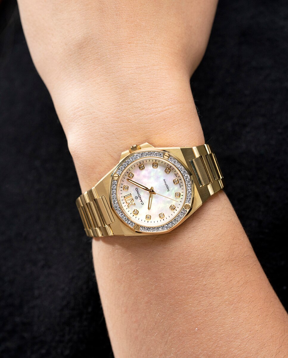 Relógio C4755/1 Lady Elegance de Aço em Dourado Ouro-3