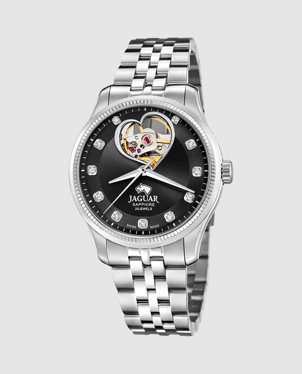 Relógio de Mulher J994/3 Swiss Made Automático de Aço Prateado com Bracelete Adicional de Oferta Prata-1