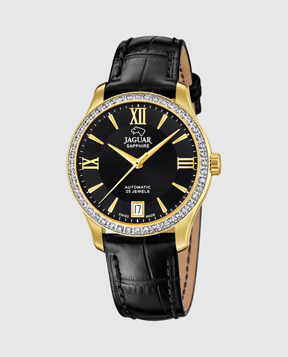 Relógio de Mulher J999/2 Swiss Made Automático de Aço Ouro com Bracelete Adicional de Oferta Ouro-3
