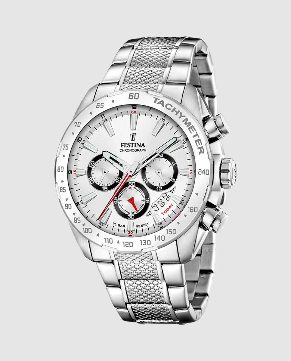 Relógio F20668/1 Timeless Chronograph de Aço Prateado Prata-1