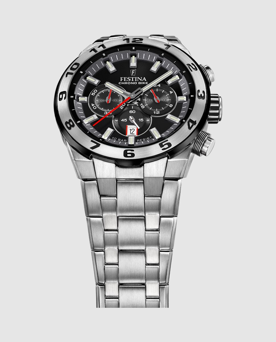 Relógio F20670/6 Chrono Bike de Aço Prateado Prata-3