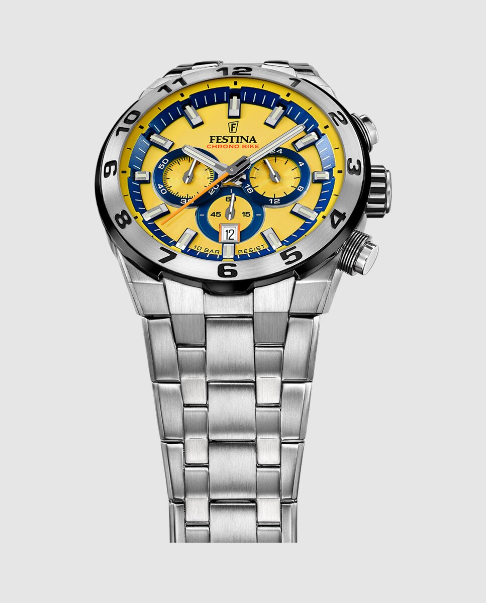 Relógio F20670/4 Chrono Bike de Aço Prateado Prata-3