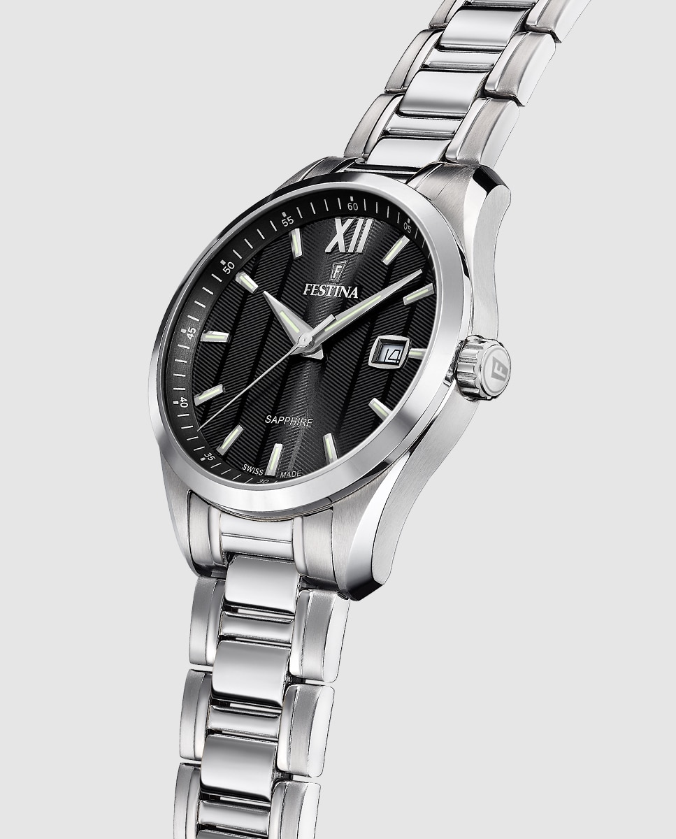 Relógio F20026/4 Swiss Made de Aço Prateado Prata-2