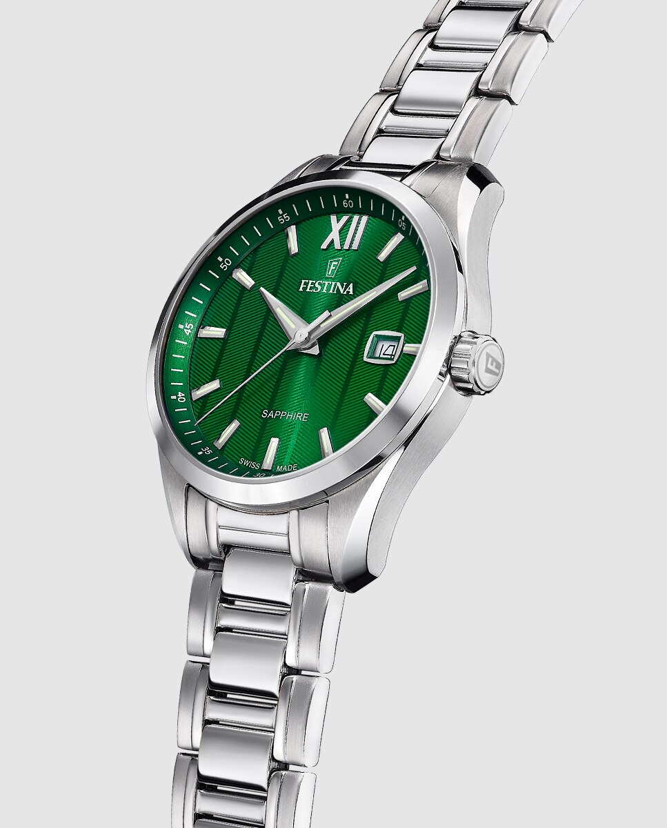 Relógio F20026/3 Swiss Made de Aço Prateado Prata-2