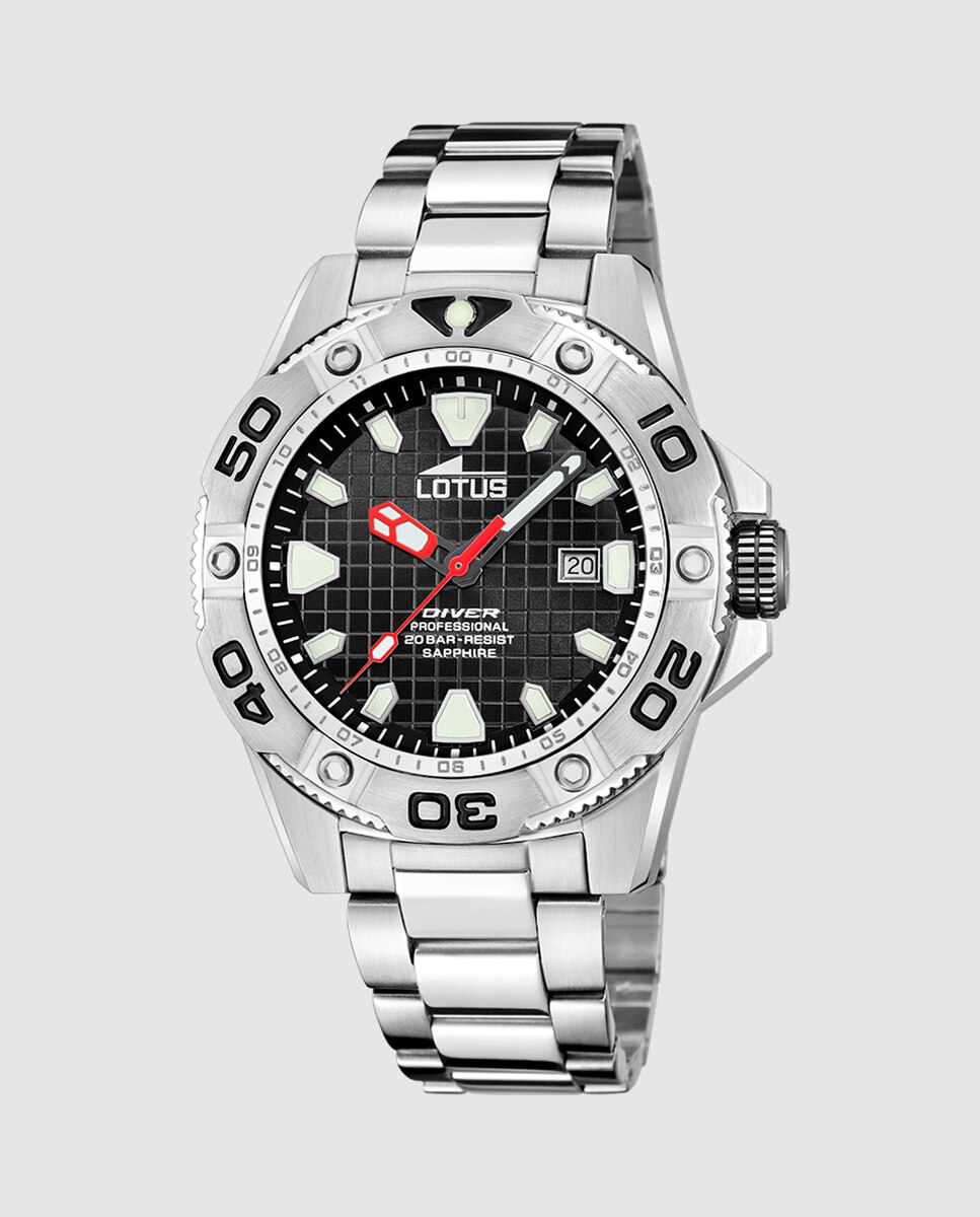 Relógio 18929/d Diver de Aço Prateado Prata-1