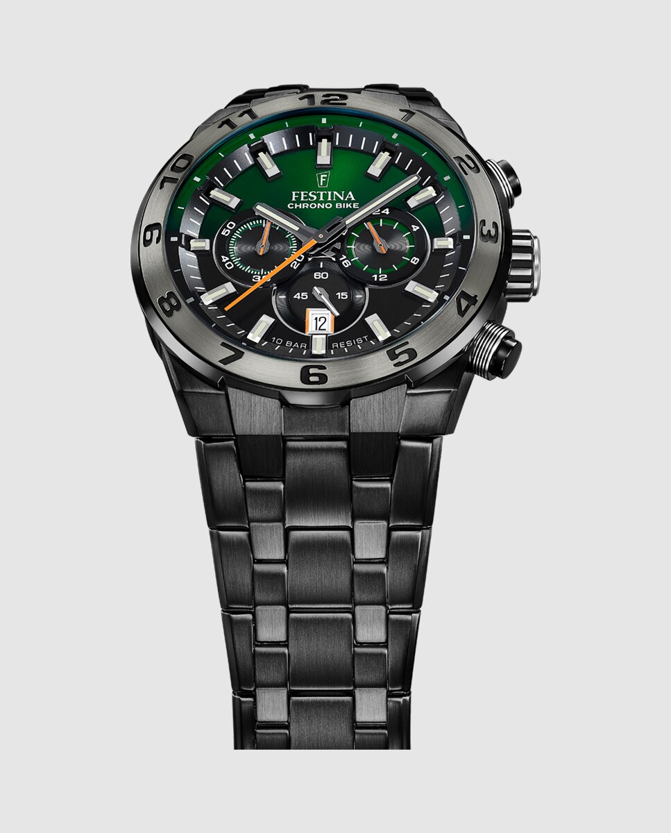 Relógio F20673/2 Chrono Bike de Aço em Preto Preto-2