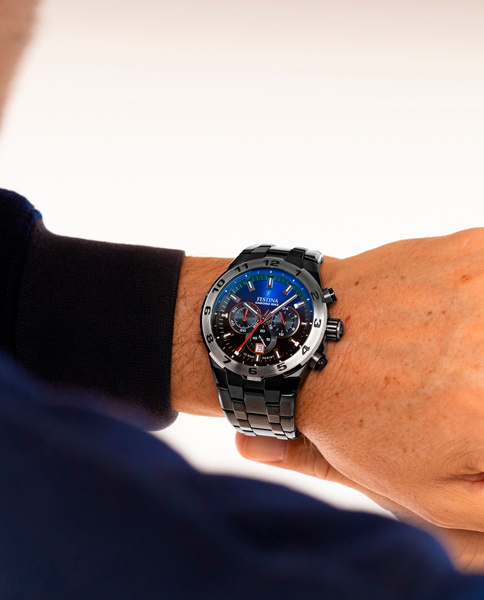 Relógio F20673/1 Chrono Bike de Aço em Preto Preto-6