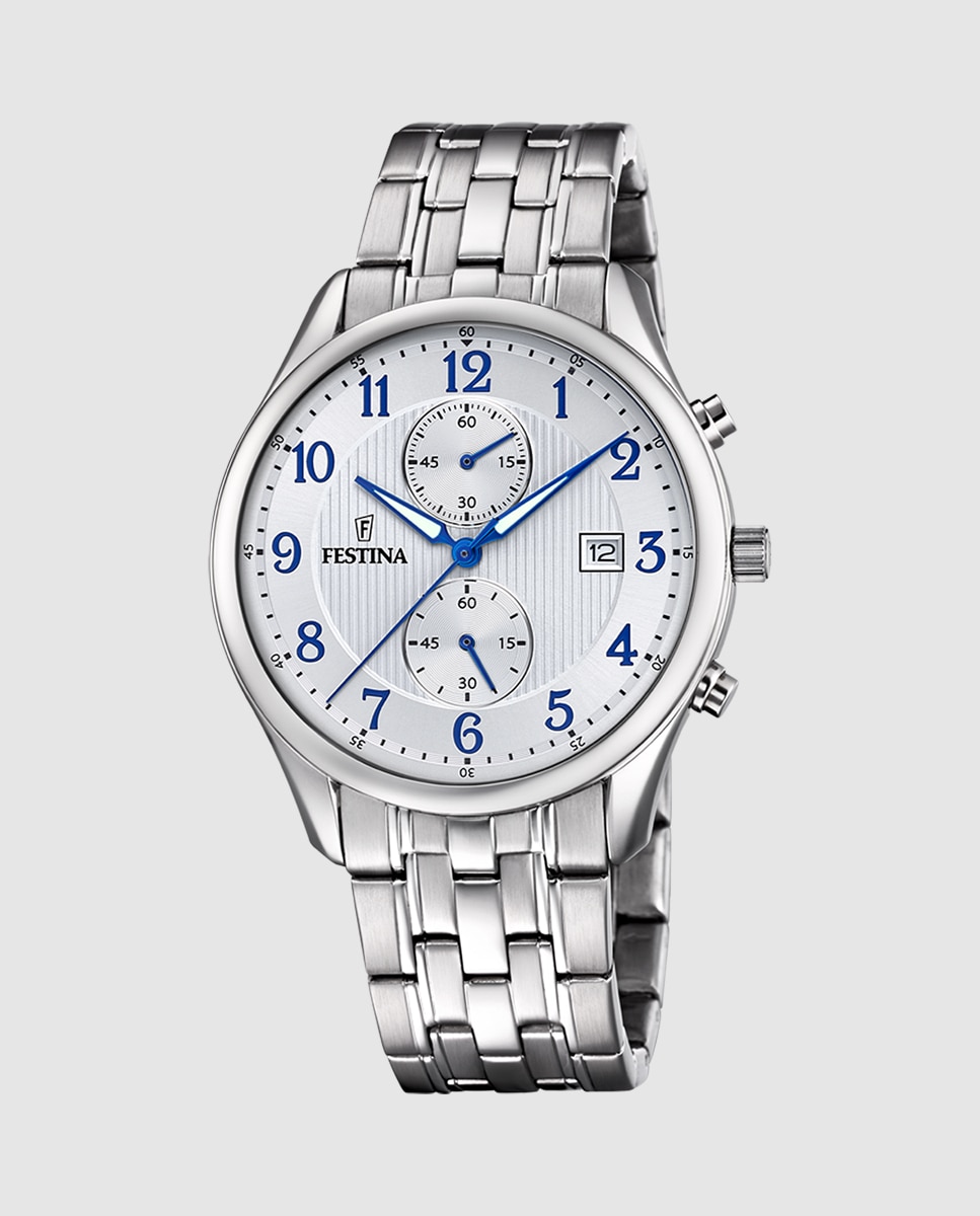 Relógio F6854/a Timeless Chronograph de Aço Prateado Prata-1