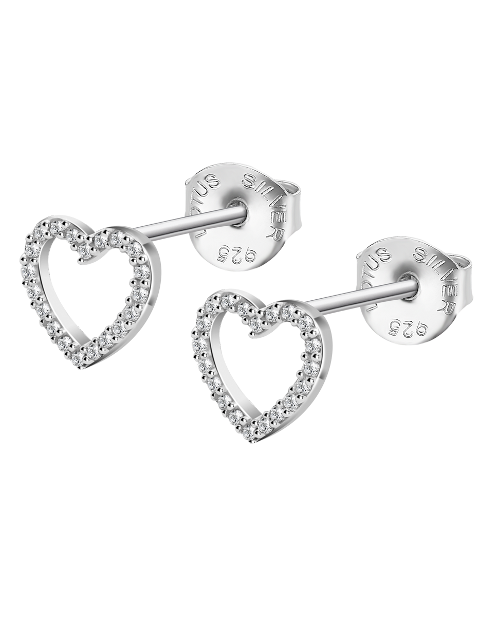 Imagem 0 de Pendentes Lotus Silver Lp3670-4/1 Moments de Prata com Acabamento Brilhante com Zirconita e Motivo Coração