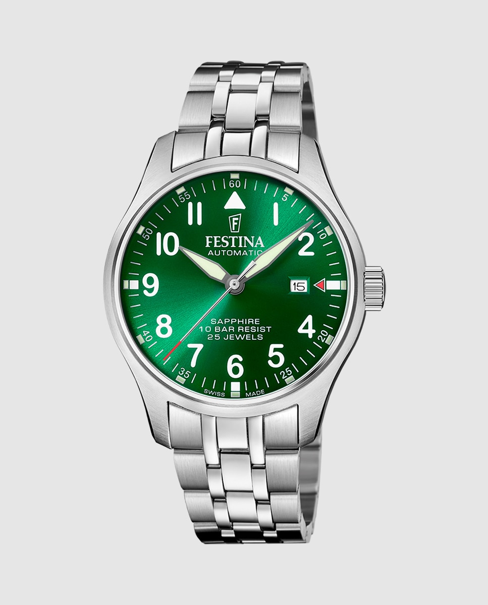 Relógio F20151/b Automatic de Aço Prateado Prata-1