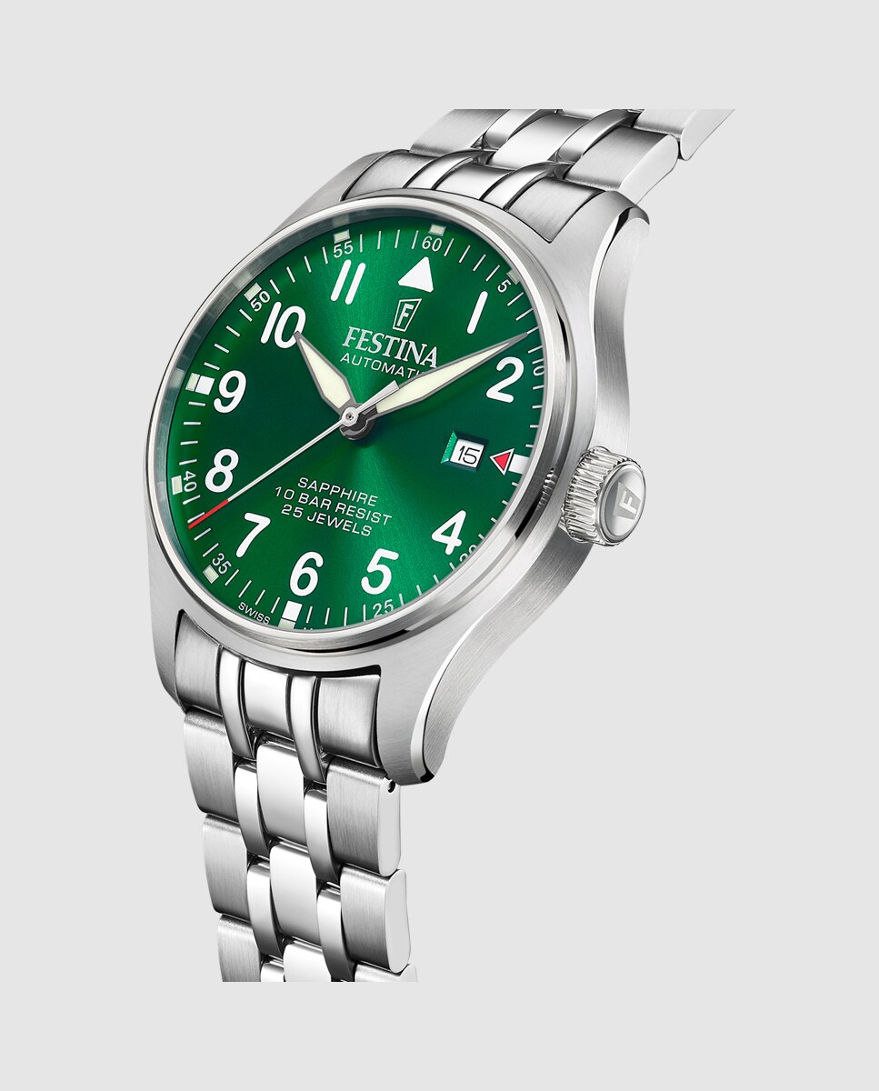 Relógio F20151/b Automatic de Aço Prateado Prata-2