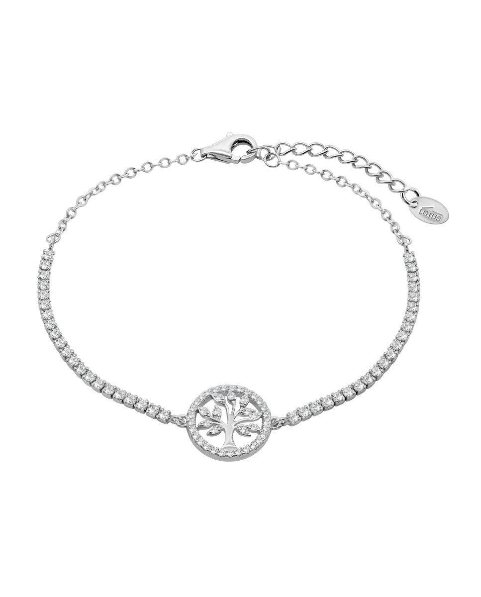 Pulseira de Corrente Lotus Silver Lp3679-2 1 Tree Of Life de Prata com Acabamento Brilhante e Motivo Árvore Da Vida Prateado-1