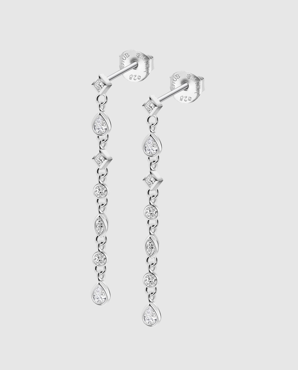 Brincos Lotus Silver Lp3734-4/1 Pure Essential de Prata com Acabamento Brilhante e Zircónios Branco-1