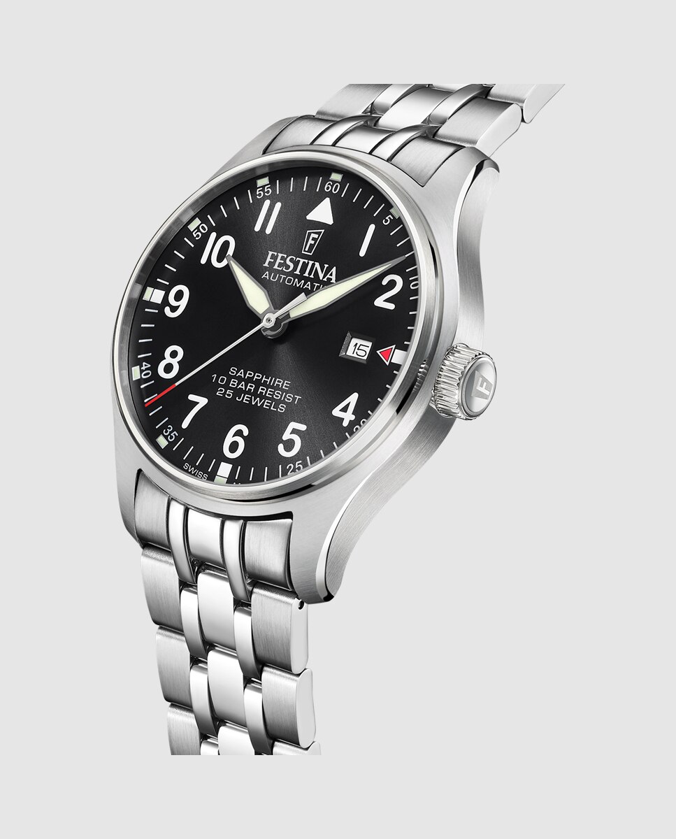 Relógio F20151/d Automatic de Aço Prateado Prata-2