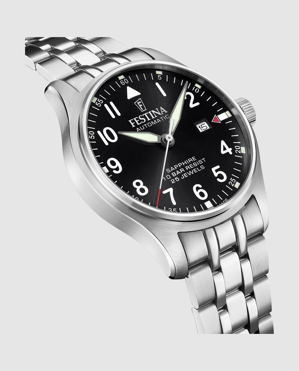 Relógio F20151/d Automatic de Aço Prateado Prata-3