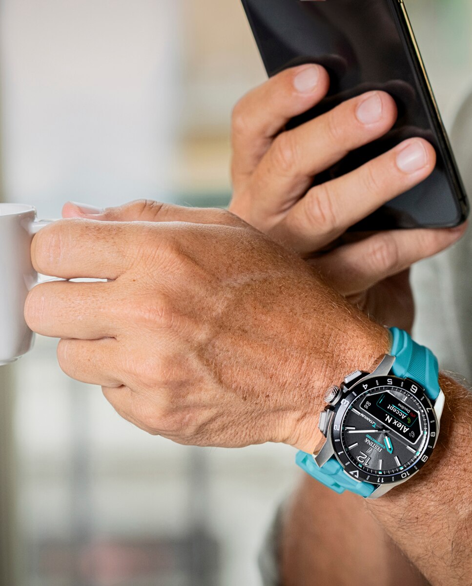 Smartwatch F23000 5 Connected de Borracha em Azul Azul-6
