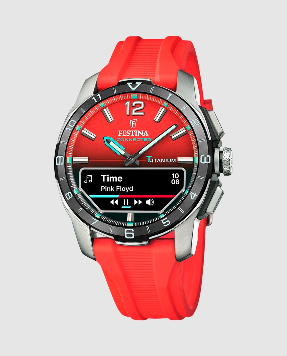 Smartwatch F23000 6 Connected de Borracha em Vermelho Vermelho-1