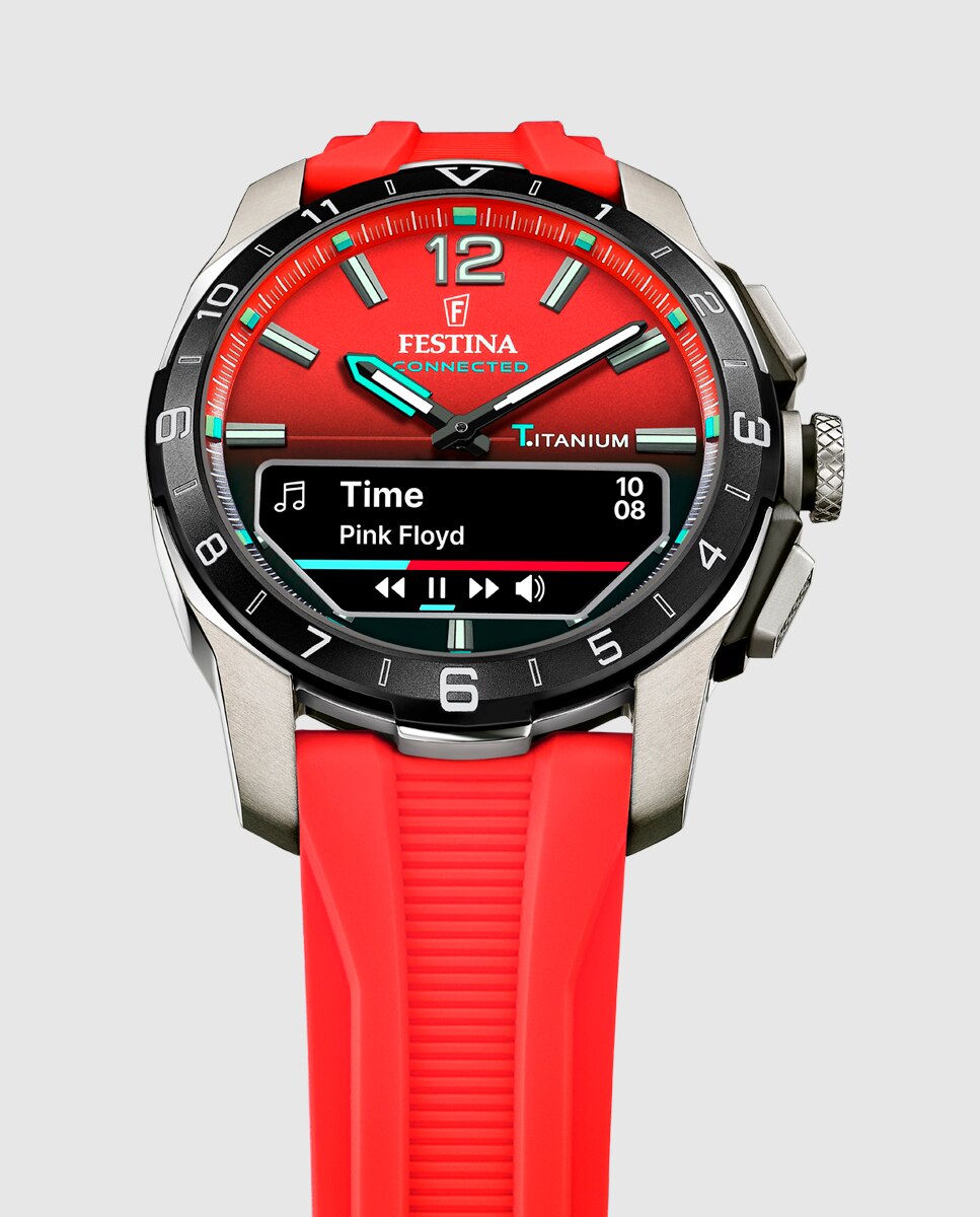 Smartwatch F23000 6 Connected de Borracha em Vermelho Vermelho-3