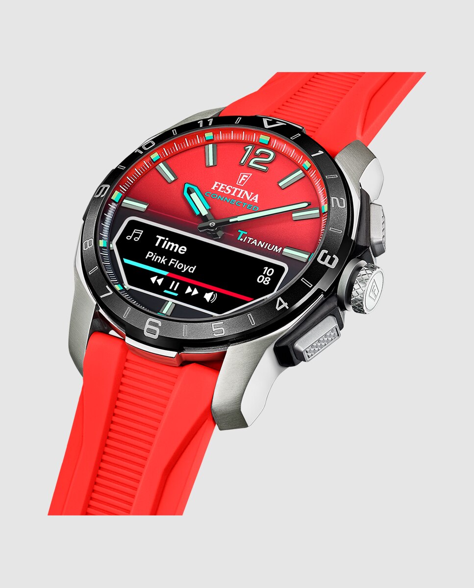 Smartwatch F23000 6 Connected de Borracha em Vermelho Vermelho-4