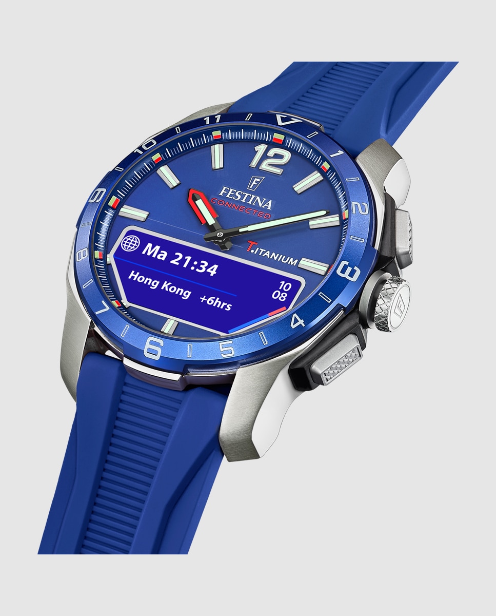 Relógio Smartwatch F23000 3 Connected de Borracha em Azul Azul-4