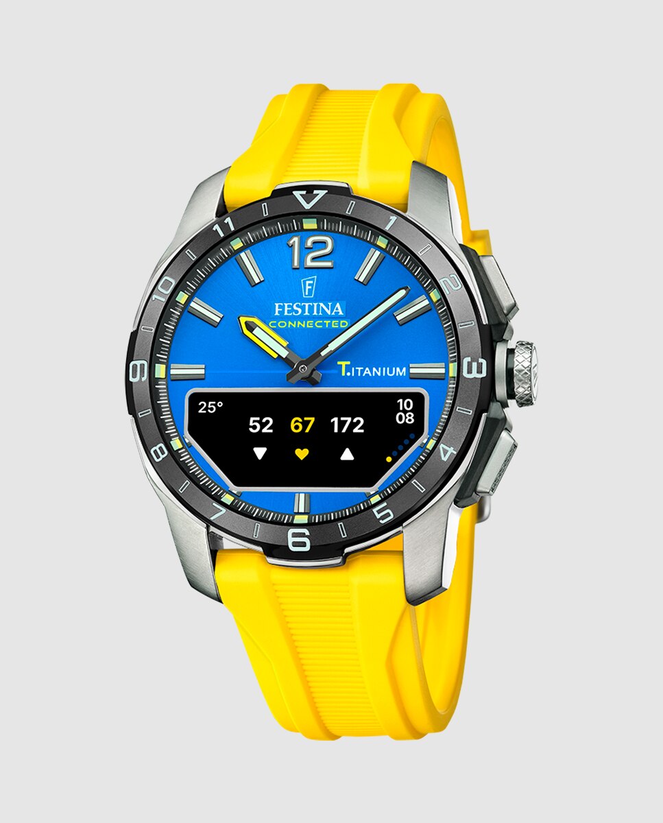 Smartwatch F23000 8 Connected de Borracha em Amarelo Amarelo-1