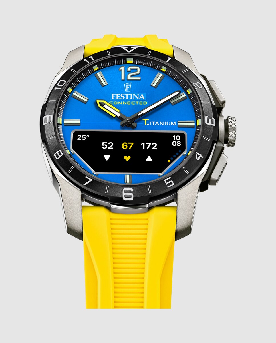 Smartwatch F23000 8 Connected de Borracha em Amarelo Amarelo-3