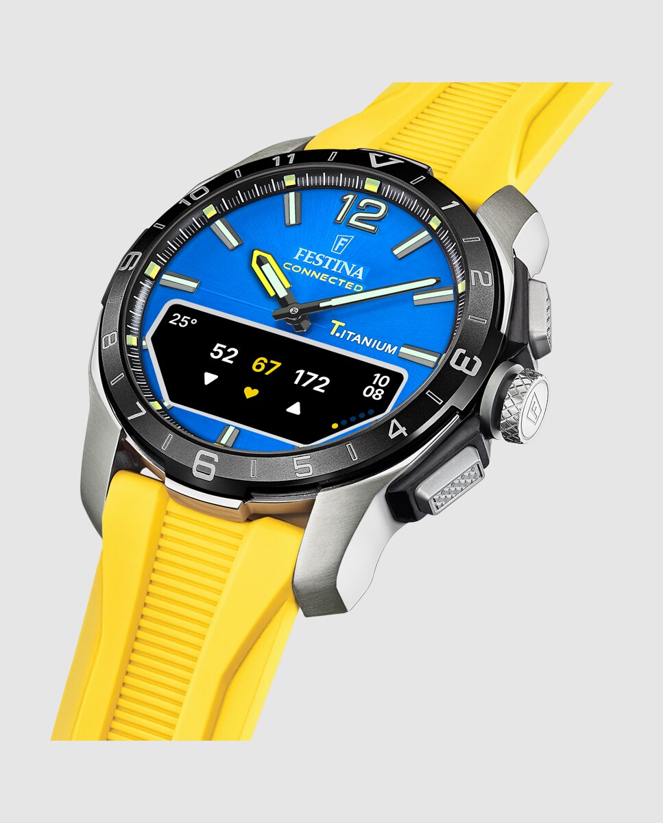 Smartwatch F23000 8 Connected de Borracha em Amarelo Amarelo-4
