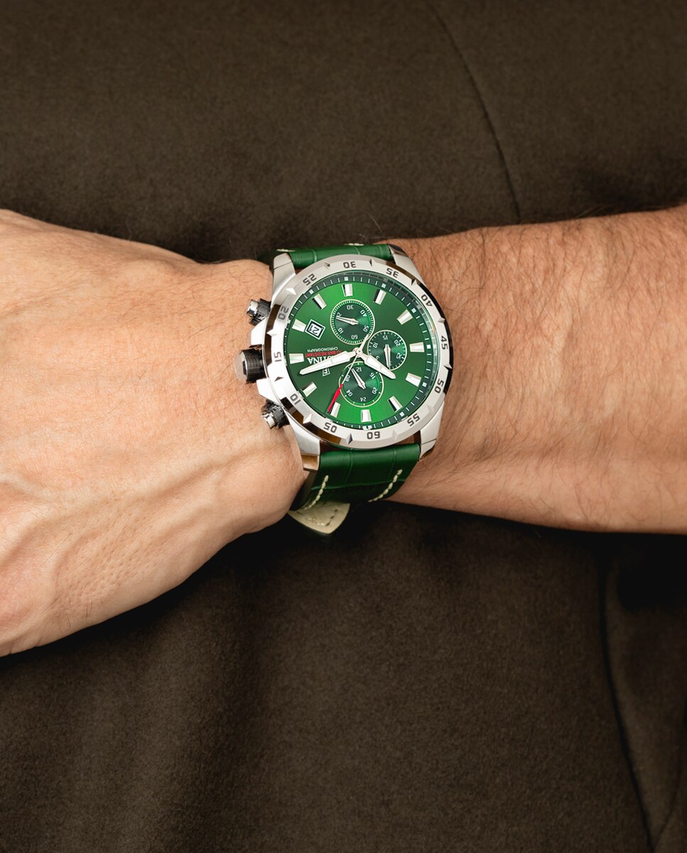Relógio F20692/3 Timeless Chronograph de Pele em Verde Verde-2