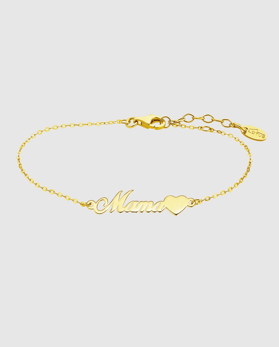 Pulseira de Corrente Lotus Silver Lp3234-2 2 Mother's Love de Prata com Acabamento Brilhante Dourado-1