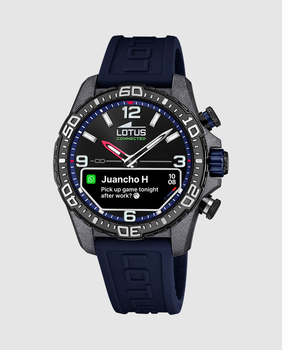 Relógio Smartwatch 20000 1 Connected D com Correia de Borracha Azul Azul-1