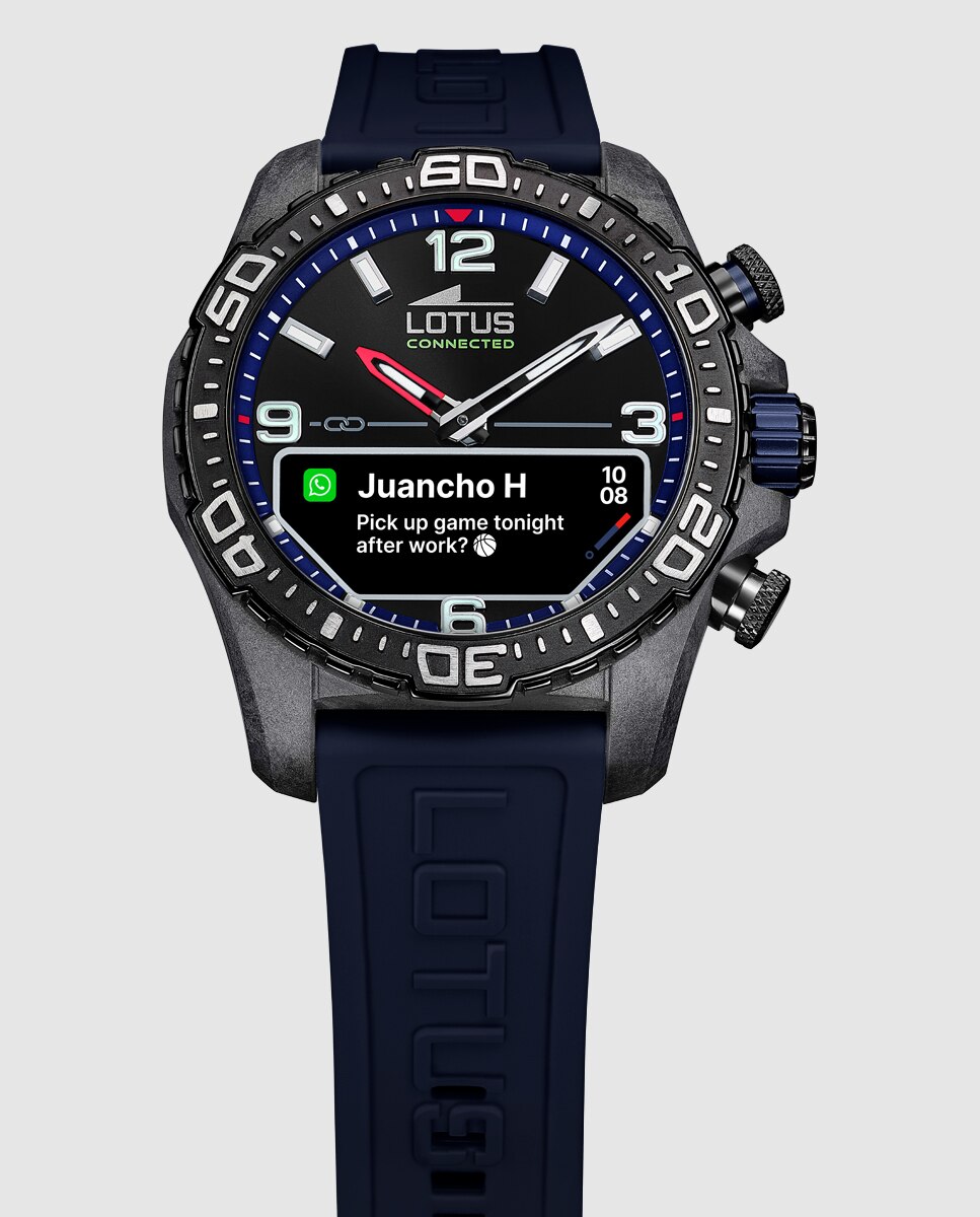 Relógio Smartwatch 20000 1 Connected D com Correia de Borracha Azul Azul-3