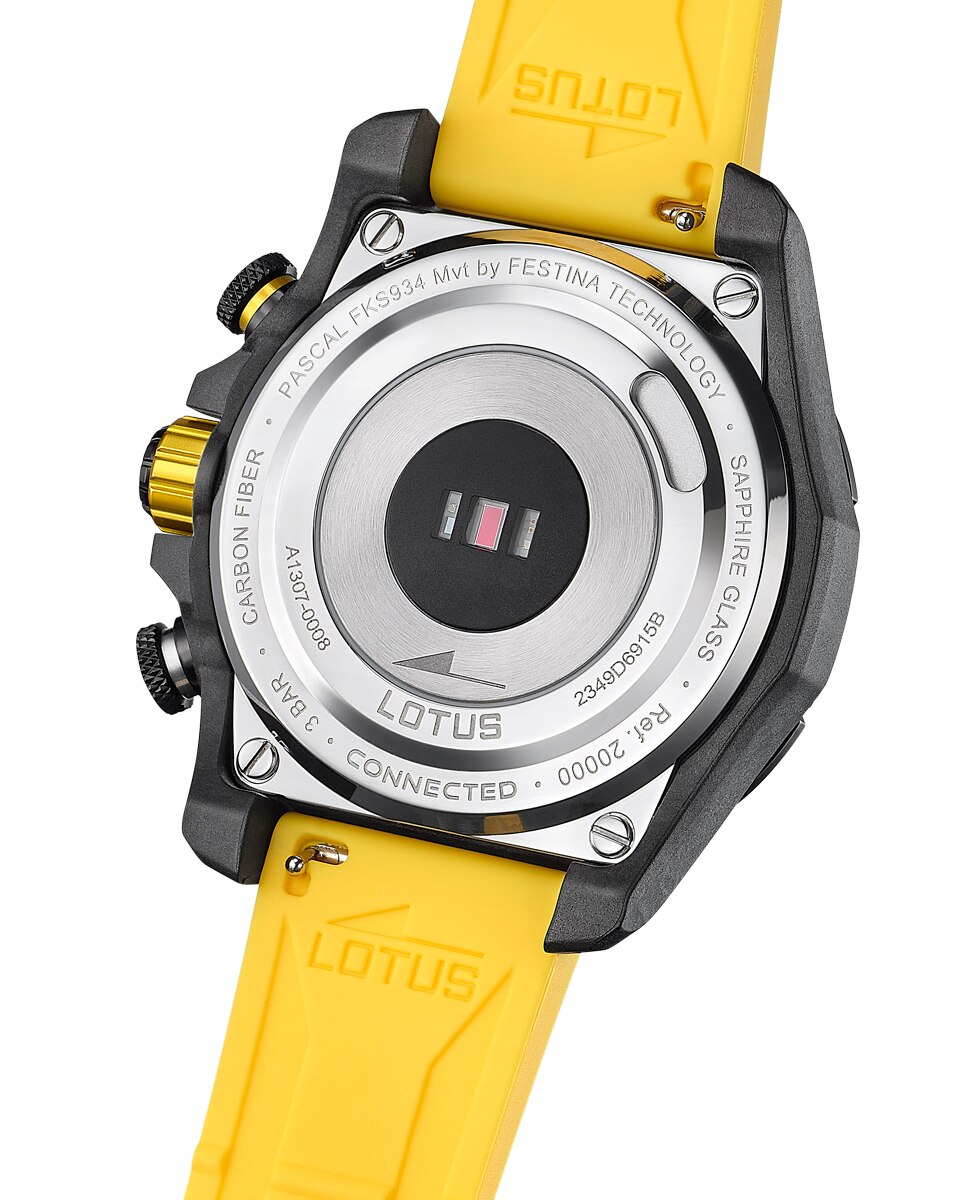Relógio Smartwatch 20000 8 Connected D com Correia de Borracha Amarela Amarelo / Preto-4