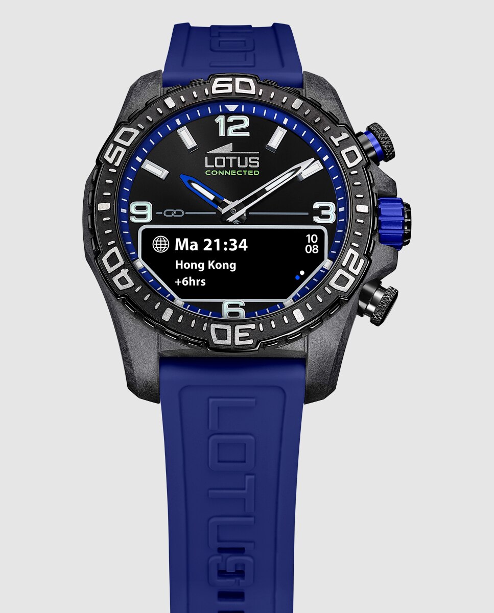 Relógio Smartwatch 20000 3 Connected D com Correia de Borracha Azul Azul-3