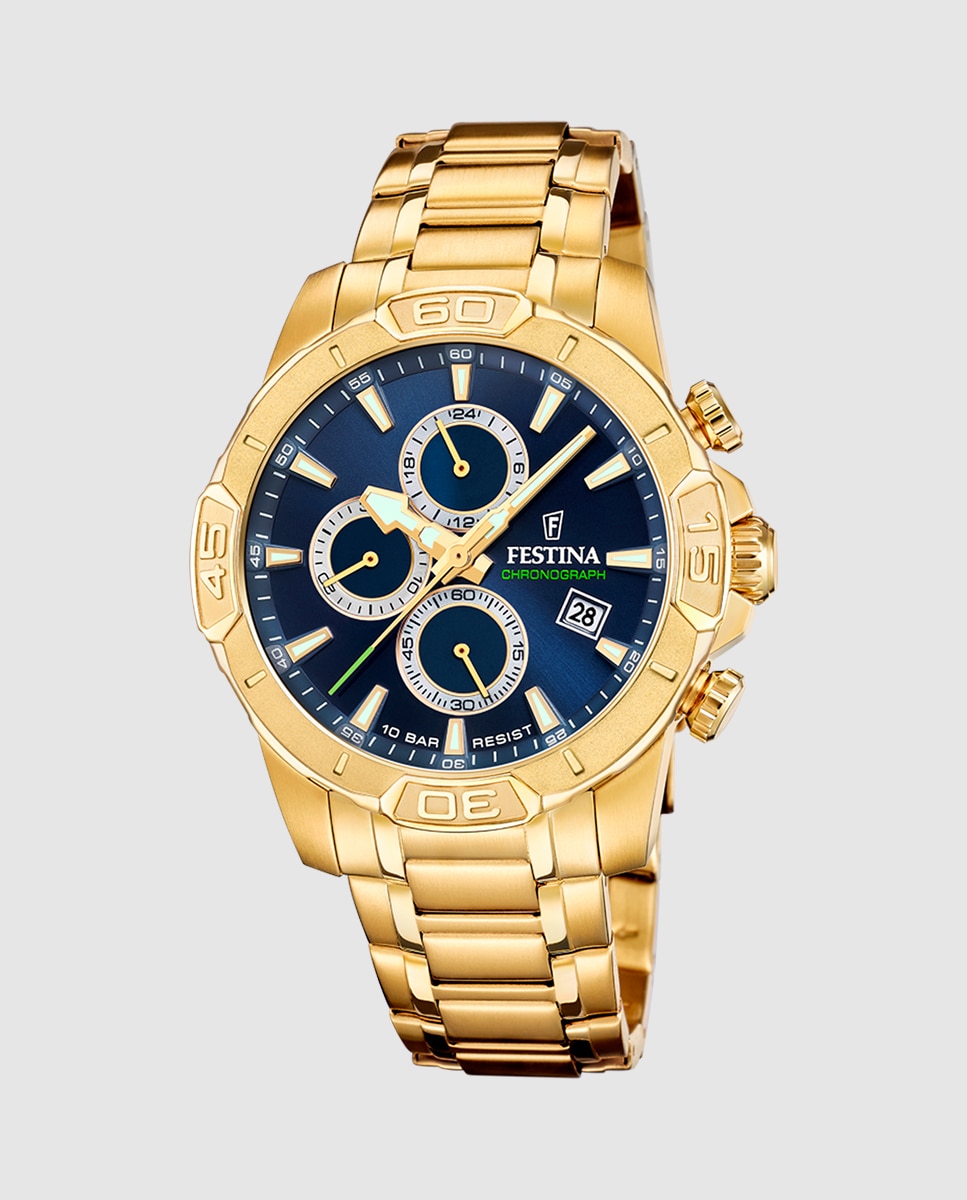 Relógio F20705/5 Timeless Chronograph de Aço Dourado Ouro-1