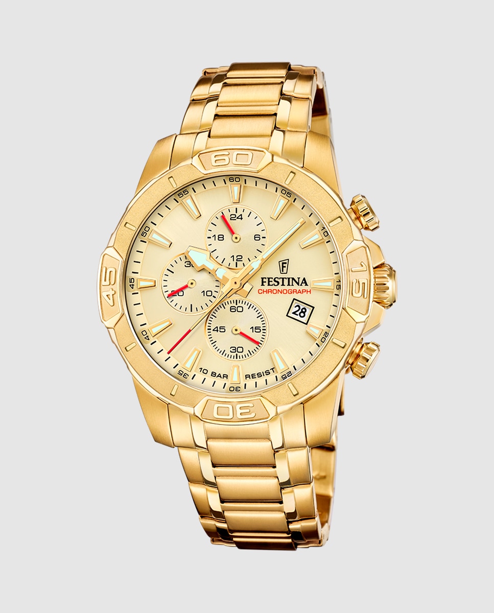 Relógio F20705/2 Timeless Chronograph de Aço em Dourado Ouro-1